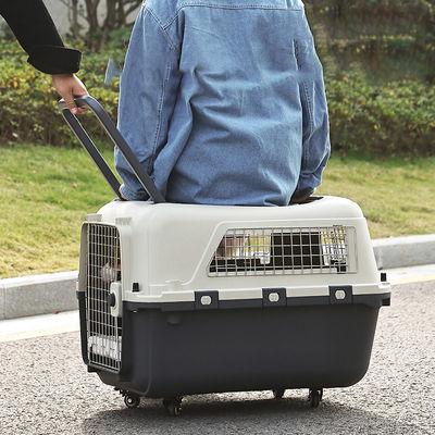 Veilig dubbele deuren ontwerp kat hond draagtas met wielen en super grote ruimte