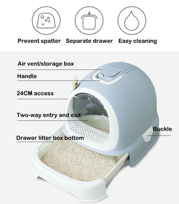 Automatisch schoonmaakbaar plastic kattenbak voor meerdere kattenvrienden