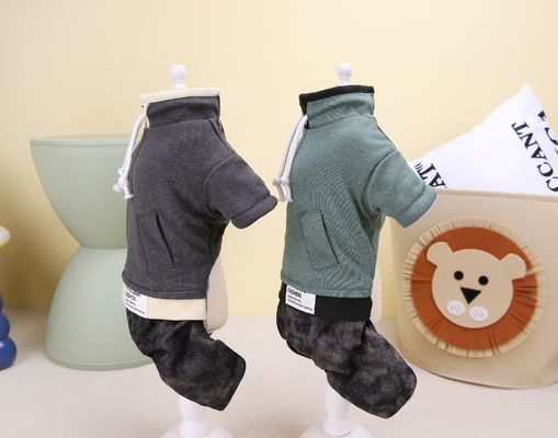 Comfortabele hondenjacht jas Warm 2 lagen Vlies bekleed Klassieke gebreide winterkleding