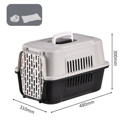 Cat Carrier Pet Travel Bag Multifunctionele transportkooi voor huisdieren Draagbaar met plastic deur