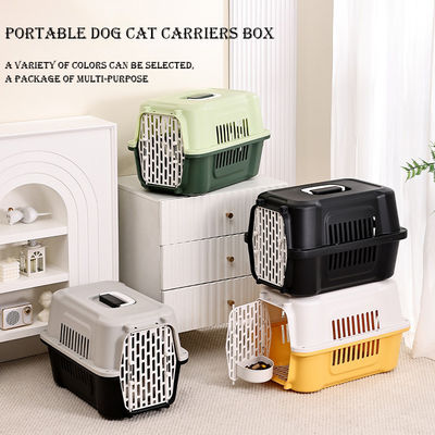 Cat Carrier Pet Travel Bag Multifunctionele transportkooi voor huisdieren Draagbaar met plastic deur