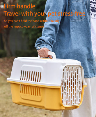 Cat Carrier Pet Travel Bag Multifunctionele transportkooi voor huisdieren Draagbaar met plastic deur