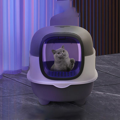 ODM-ontwerpen Gesloten kattenbak met zijdelingse pan en bovenste zeefdeksel Gemakkelijk schoonmaken