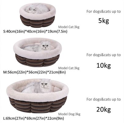 Sofa voor huisdieren Ronde donut kussen bed voor katten of kleine honden Anti-slip waterbestendig