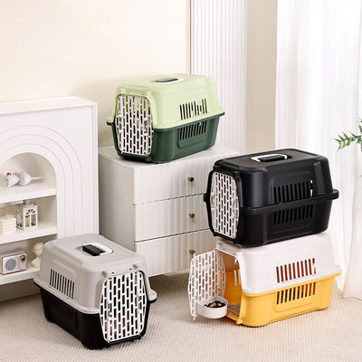 Button sluiting Candy kleur huisdier Air Transport Box Draagbare hond Air Cage voor kleine dieren
