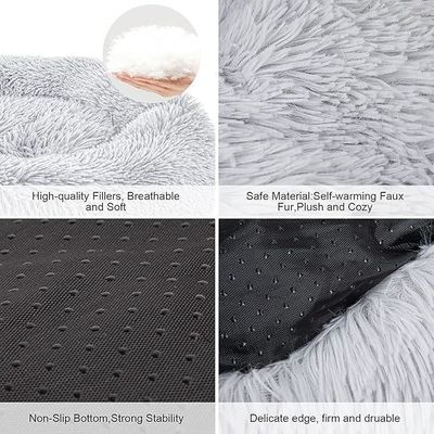 Hond Kat Huisdier Bed Fluffy Plush Huidvriendelijk Quilted PP Cotton Candy gekleurde Ronde Huisdier Sofa