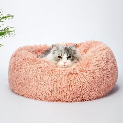 Comfortabele wasbare donut hond kat huisdier bed mat voor zachte luxe ontwerper pluis materiaal