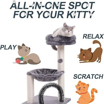 28&quot; kattenkrabber met groot hangmatbed en aanpassingsdienst