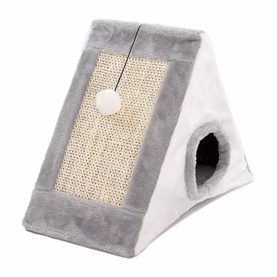 Kattenmeubilair Huis voor huisdieren Plush driehoekige vorm Kattenbedden Kattennest Warm zacht opvouwbaar hond