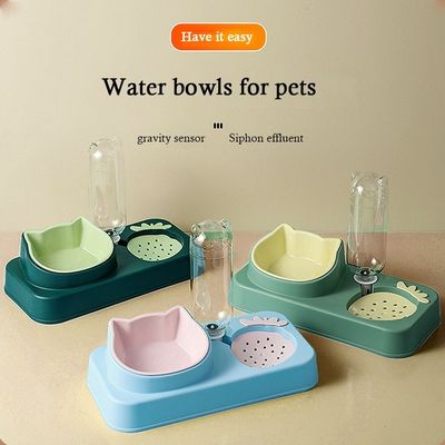 Huisdier hond kat drinkwaterfles Geen tijdsopstelling voor kattenvoedselschalen en water dispenser