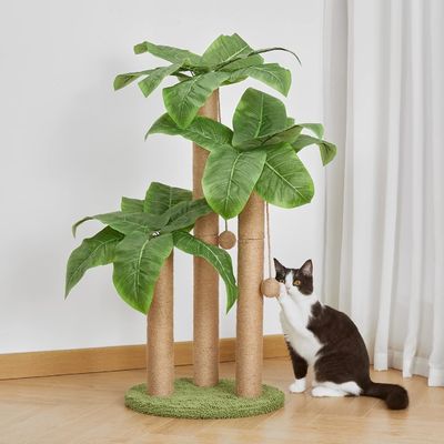 35 inch Hoog Blaad Decoratie Kattenboom voor Indoor Katten Speelgoed Type Kattenboom Speelgoed Hout