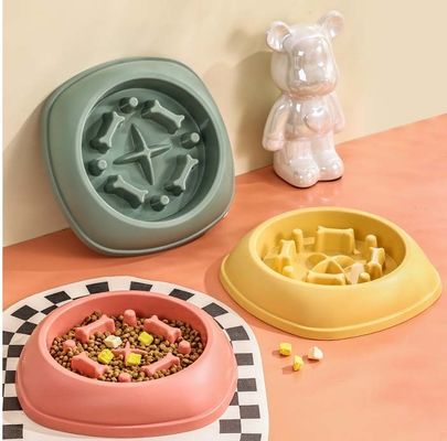 Anti-verspilling Slow Food Bowl voor kleine en middelgrote huisdieren aangepast logo Acceptabel