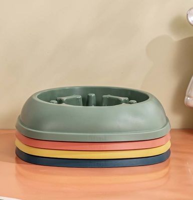 Anti-verspilling Slow Food Bowl voor kleine en middelgrote huisdieren aangepast logo Acceptabel