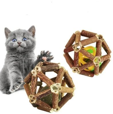 Silvervine katten speelgoed voor zelf spelen en tanden reinigen gemaakt van natuurlijke Polygonum Arboreum