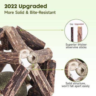 Silvervine katten speelgoed voor zelf spelen en tanden reinigen gemaakt van natuurlijke Polygonum Arboreum