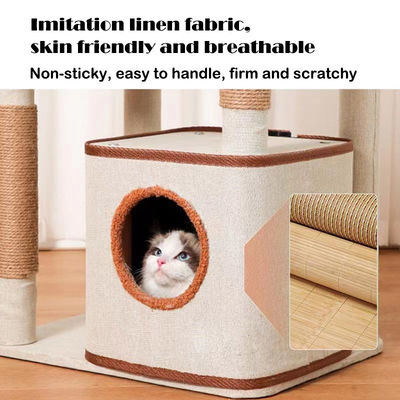 Function Fun Play 143cm klassieke kattenboom met dubbele appartementen en Sisal Cat Scratching Post