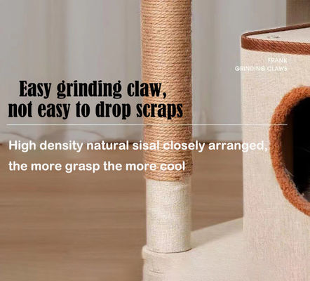 Function Fun Play 143cm klassieke kattenboom met dubbele appartementen en Sisal Cat Scratching Post