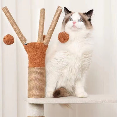 Function Fun Play 143cm klassieke kattenboom met dubbele appartementen en Sisal Cat Scratching Post