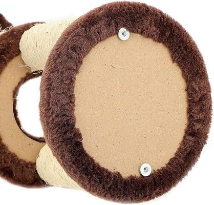 ODM Design Kattenmeubilair Beige Spinboard Klimboom met Sisal Column en Plush Hammock