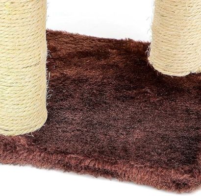 ODM Design Kattenmeubilair Beige Spinboard Klimboom met Sisal Column en Plush Hammock