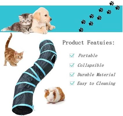 OEM/ODM Interactieve Kat Grappig Speelgoed 4 Way S type Kat Tunnel Opvouwbaar Huisdier Extra Groot