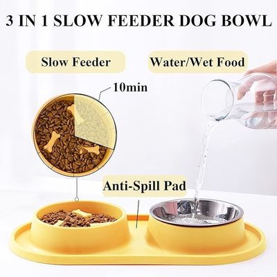 Slow feeder hondenvoedingsbak met niet-vergieten ontwerp en milieuvriendelijk voordeel