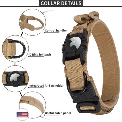 Gepersonaliseerde GPS Tracker Air Tag Hondenkraag met verstelbaar Nylon en Heavy Duty Design