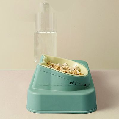 Kleurrijke Anti-Tipped Dog Cat Feeder Food Bowl Automatische huisdiervoedsel water dispenser