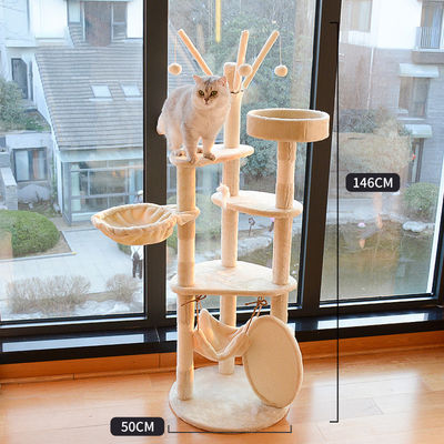 Verkoop kat krabbelplank voor spelen en slapen Groot hoog kat klimkader