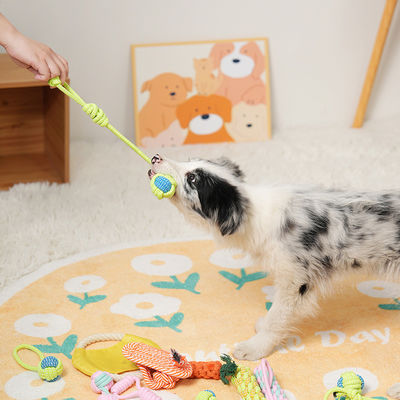 7 stukjes katoenen puppy kauw touw speelgoed set perfect voor interactief spel en oefening