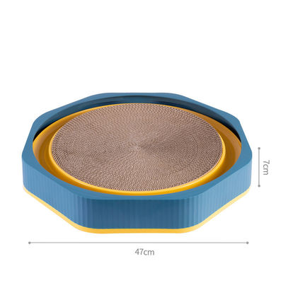 Houten kattenkrabber Karton ovaal gegolfde krabber Lounge Bed Duurzaam kattentrainingsspeelgoed