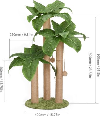 31.5 inch Sisal Cat Scratching Post Kattenmeubilair Huis voor huisdieren