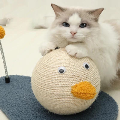 ODM Houten Sisal Kattenmeubilair Eco Friendly Pet Toy Cat Scratcher Ball Duurzaam Kattenbed