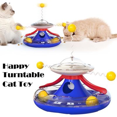Duurzaam speelgoed voor katten Interactieve draaitafel Cat Stick voor lichaamsbeweging en lekken van voedsel