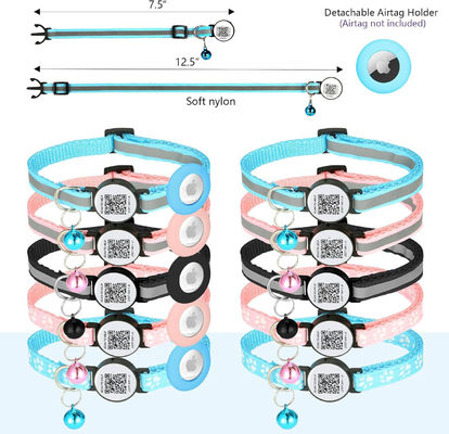 Gepersonaliseerde huisdier accessoires Functie Custom Print Nylon Smart QR Code Huisdier Tag Collar