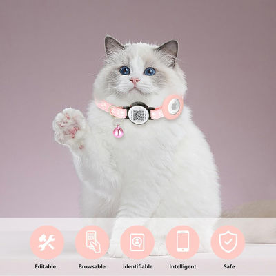 Gepersonaliseerde huisdier accessoires Functie Custom Print Nylon Smart QR Code Huisdier Tag Collar