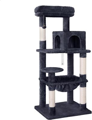 Op maat gemaakte dienst Bied 143cm Kattenboom met Plush Perch Multi-Level Cat Tower