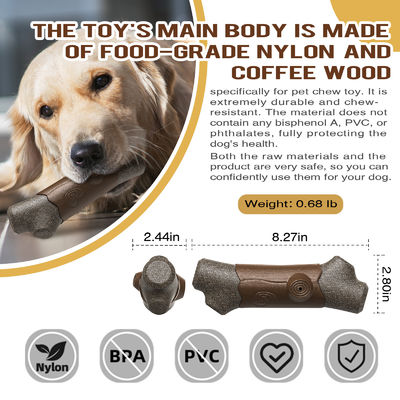 Huisdier hond kauw speelgoed Interactief tandreinigend bot Onvernietigbaar Nylon/TPR piepende speelgoed