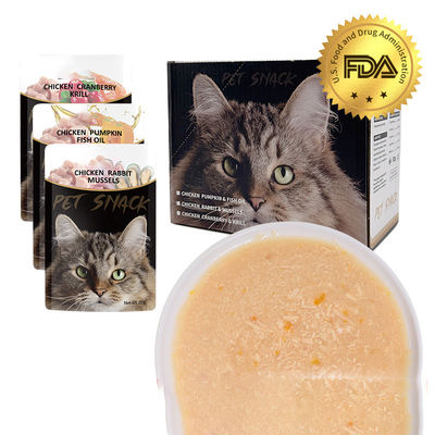 Hoge eiwitgehalte volwassen natte kattenvoedselzakjes kip oceaan vis natte voeding katten lekkernijen snacks