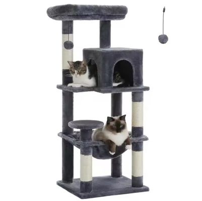 Kattenmeubilair Huis voor huisdieren Indoor Activity Center met krabben speelgoed en hangende bal