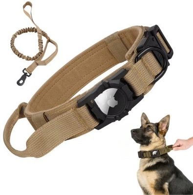 Hondenhalsband Eco-vriendelijk Nylon verstelbare huisdierhalsband met Air Tag GPS tracker honden leidt