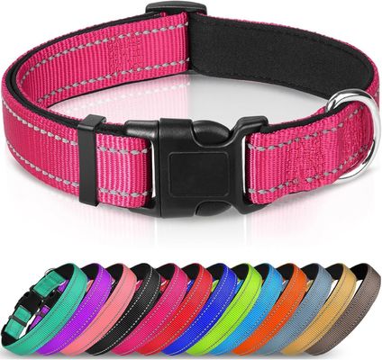 Zwak Neoprene Padded Dog Collar met waterdicht reflecterend C-01
