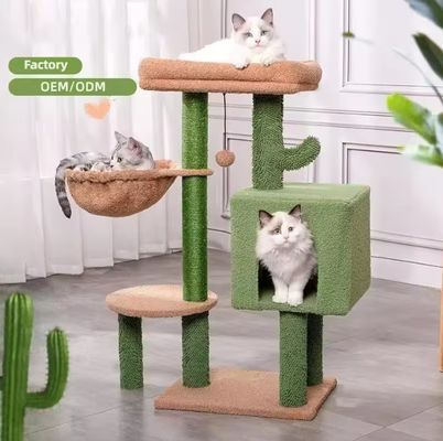 Huiskrassen voor katten Kleine groene kattenboom Cactus Kattenkrassen voor binnenkatten