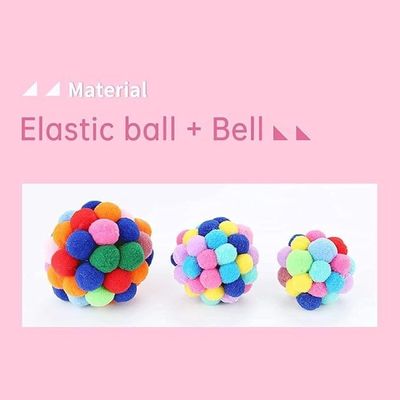 4cm schattig pluisballetje vals veer klokje kat kauw speeltje met duurzaam ABS/PC materiaal