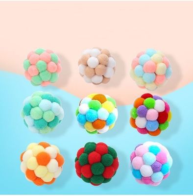 Voordelen voor huisdieren Kattenbal Speelgoed Kleurrijke handgemaakte klokken Bouncy Balls Catnip Interactief Speelgoed