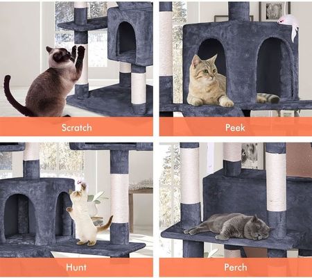 Fun Play Multi Level Luxe Kattenboom Meubelen met Schrapen Post Condo Platforms