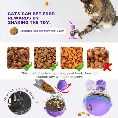 Multifunktioneel speeltje voor katten met draaiende stok, lichtballon en langzame voedingsbak voor binnenkatten