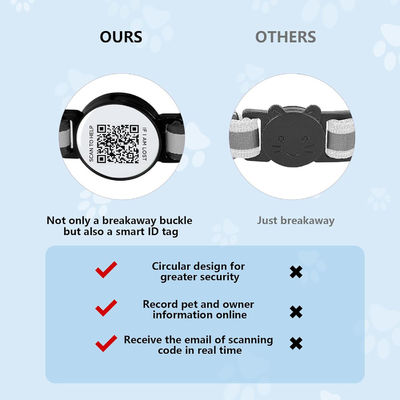 C-04 Verstelbare collier voor huisdieren met noodcontact QR-code