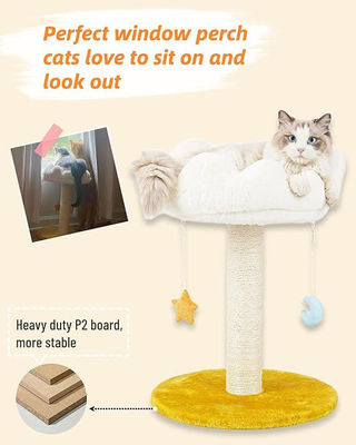 Plüsch Perk Lief kattenboom Witte wolk katten toren voor kleine katten en dieren