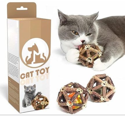 Gepersonaliseerd logo Acceptabel Kattenkruid Ball Pet Cat Toy voor interactief spelen en oefenen